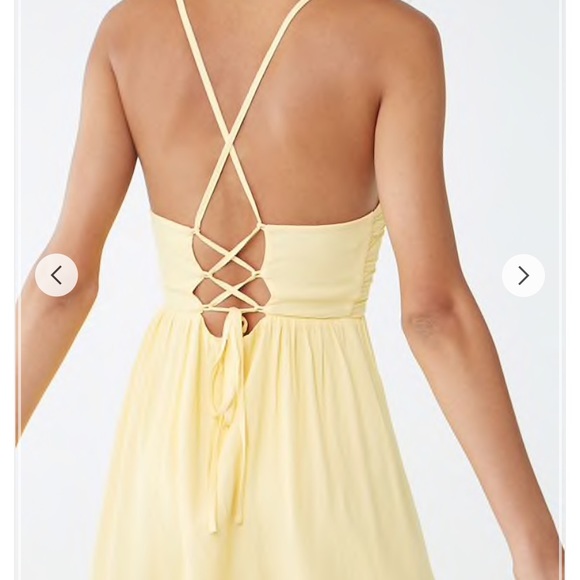 Yellow forever 21 chiffon dresses - Picture 1 of 6